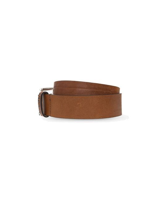 DIESEL Brown ‘ Logo B-Visible’ Leather Belt for men