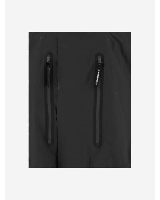 And Wander Black Technical Hooded Jacket With Pockets Nylon for men
