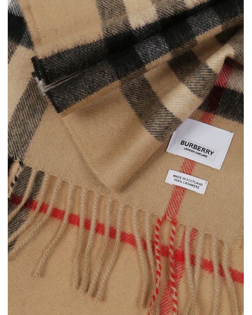 Burberry Check Cashmere Scarf Lyst