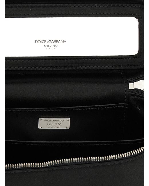 Dolce & Gabbana Black Sicily Crossbody Bags