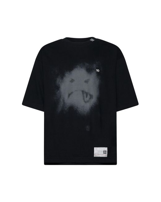 Maison Mihara Yasuhiro Black Cotton Crew-Neck T-Shirt for men