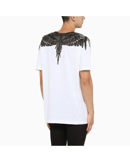 Marcelo Burlon White And Black Wings T-shirt for Men | Lyst