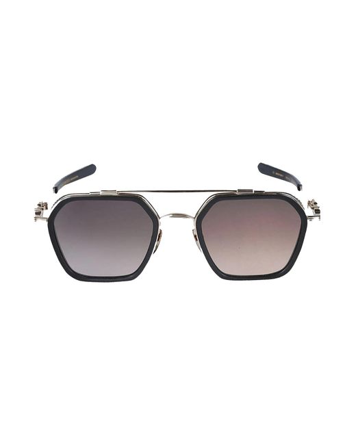Chrome Hearts Hotation - Matte Black / Shiny Silver Sunglasses for men