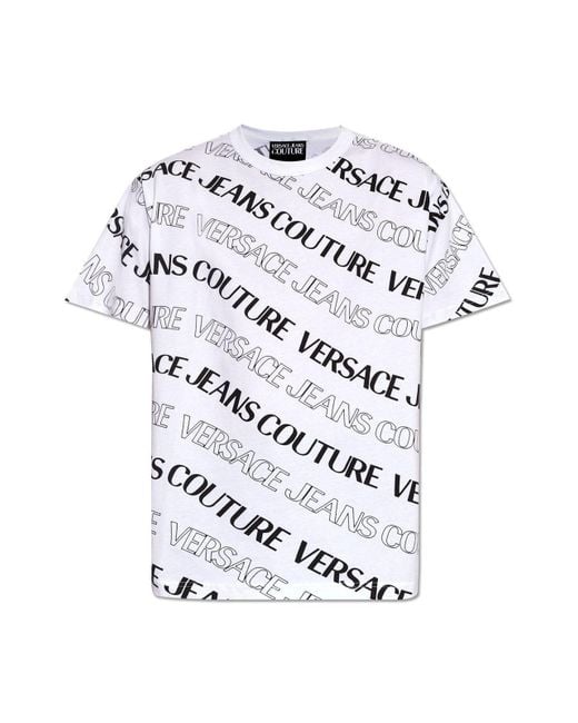 Versace White T-shirt With Logo, for men