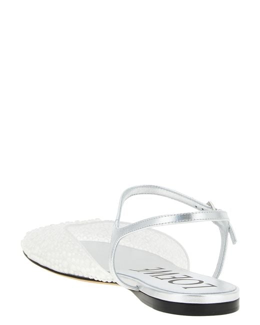 Loewe White Polyamide Ballet Flats