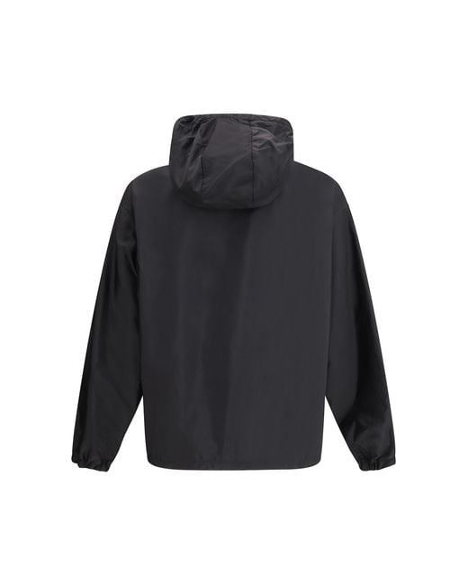 Prada Blue Reversible Re-Nylon Hooded Jacket for men