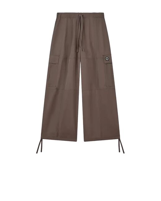 KENZO Brown Trousers Polyester Cotton