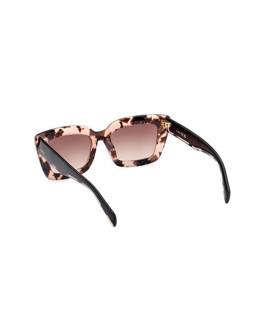Emilio Pucci Brown Sunglasses Acetate Eyewear