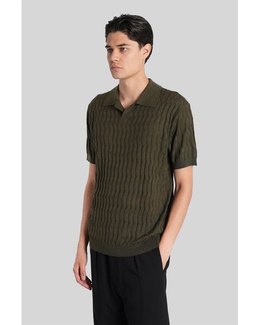 Emporio Armani Green Polo for men