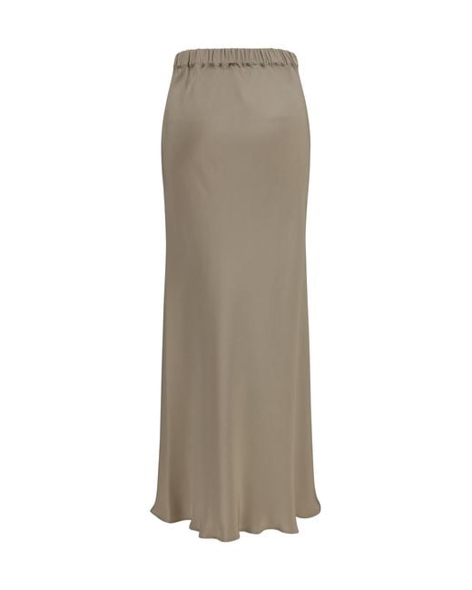 Max Mara Natural Sospiro Silk Skirt