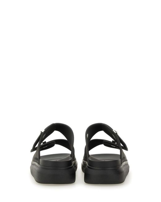 Alexander McQueen Black Hybrid Double Buckle Sandal for men