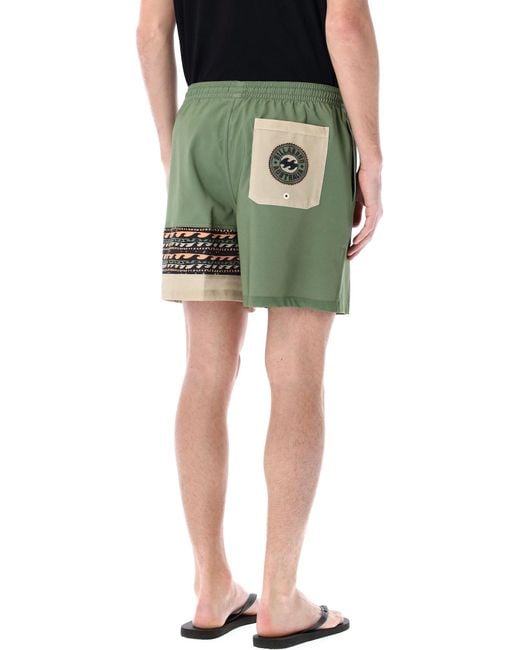 Billabong Green Burleigh Layback Boardshorts for men