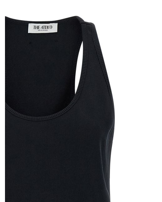 The Attico Black Feather Dress