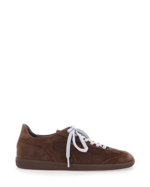 Axel Arigato Brown Low-Top Sneakers Zane Leather Trainers for men