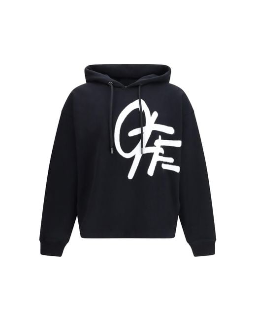 Off-White c/o Virgil Abloh Blue Shared Spray Hoodie Cotton Sweatshirts for men