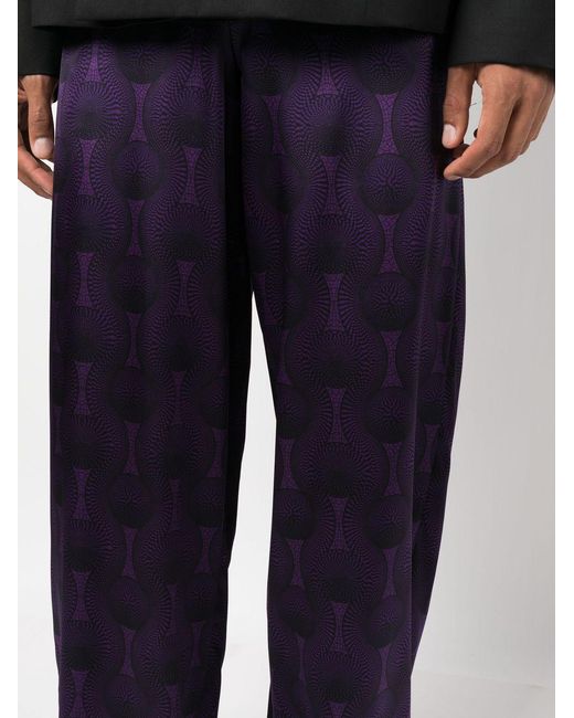 OZWALD BOATENG Blue Trousers Silk for men