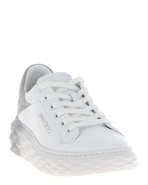 Jimmy Choo White Diamond Maxi F Ii' Sneakers