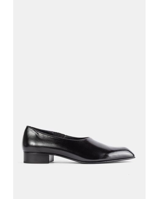 Khaite Black Mocassins Colt Slip On Loafer En Cuir Noir Loafers