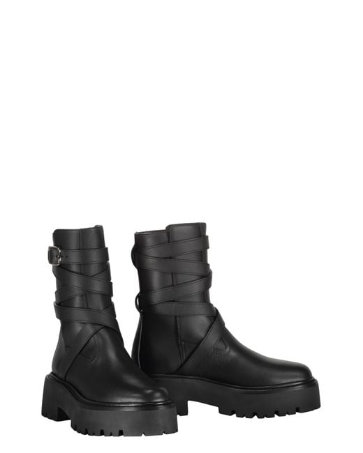 Céline Black Leather Ankle Boots
