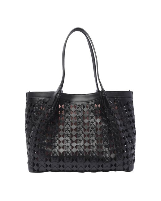 Serapian Black Small Secret Mosaico Shoulder Bag