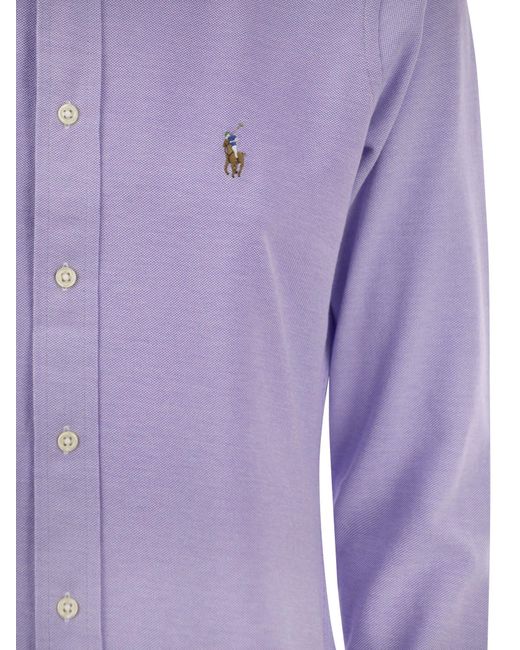 Ralph Lauren Purple Cotton Oxford Shirt