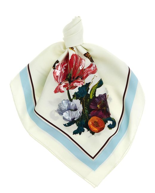 Maison Margiela Gray Silk Scarf