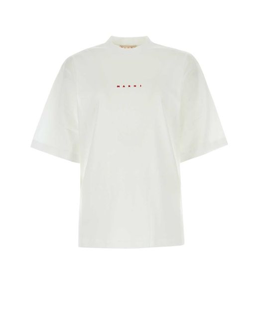 Marni White Organic Cotton T-shirt