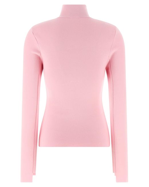 Courreges Pink Interlock Viscose Sweater