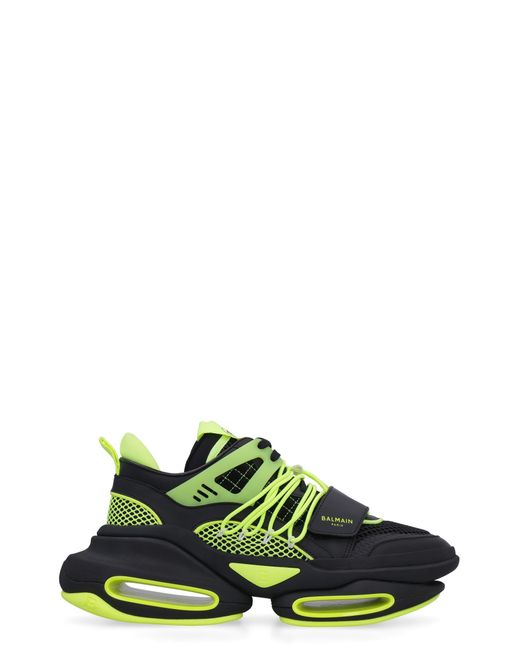 Balmain Sneakers B Bold Fabric Fluo Green for men