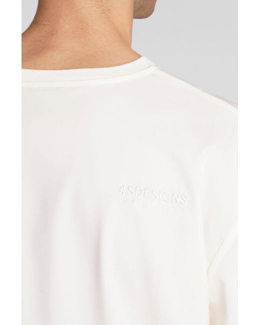 4SDESIGNS White T-Shirt for men