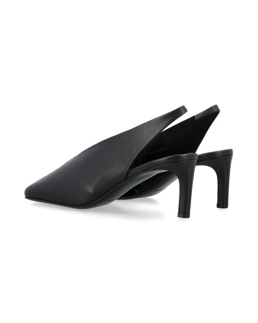 Jil Sander Black High-heeled Slingback Pumps