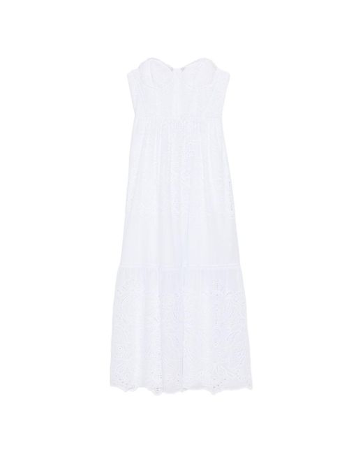 ERMANNO FIRENZE White Cotton Maxi Dress