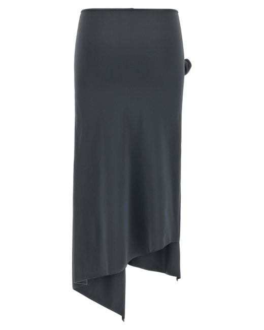 Coperni Gray Flower Skirt