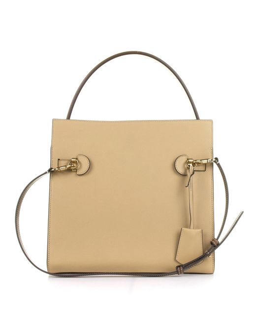 Tory Burch Natural Double Lee Radziwill Bag