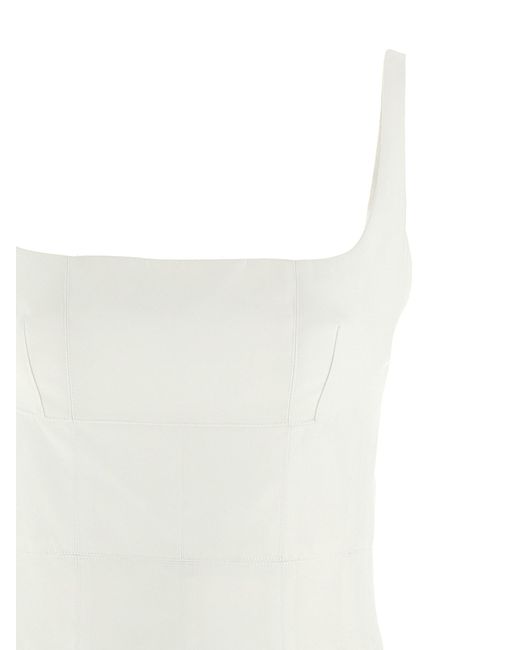 Giovanni bedin White Pleated Dress Poplin