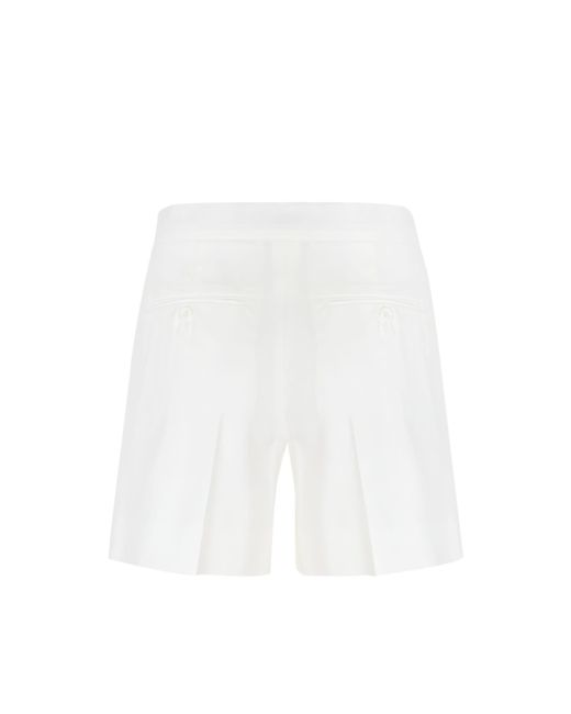 Max Mara Studio White Adria Cotton Shorts