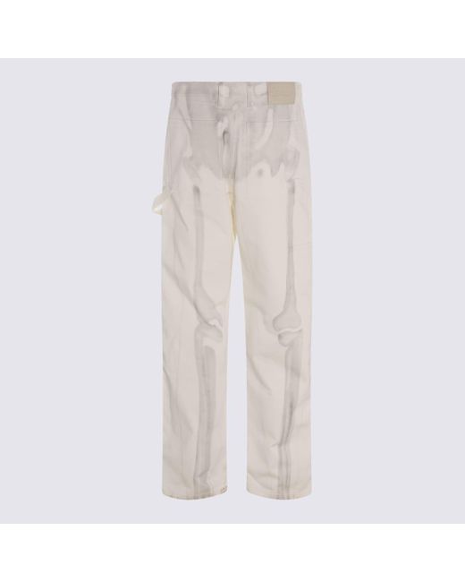 Off-White c/o Virgil Abloh White Cotton Denim Scan Jeans for men
