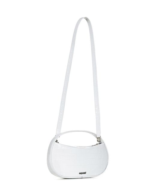 Coperni White Croco Small Sound Swipe Handbag