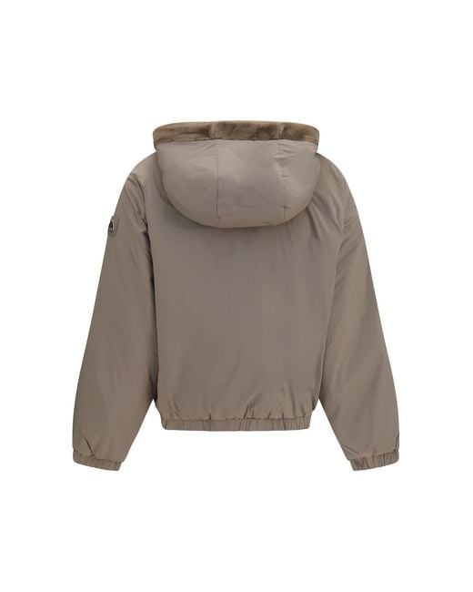 Moose Knuckles Natural Eaton Bunny Reversible Hoodie Outer: Faux Fur; Inner: Nylon Sweatshirts