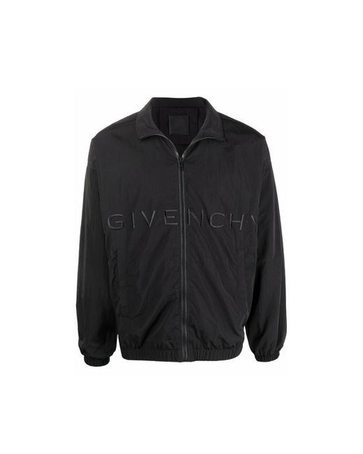 Givenchy Black Logo Windbreaker Jacket for men