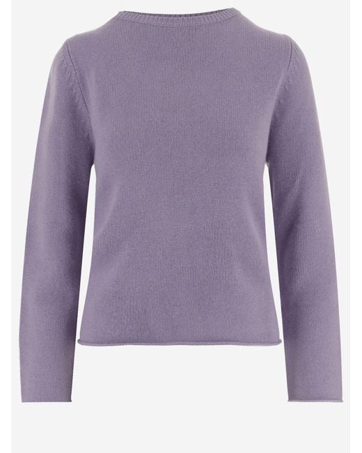 Allude Purple Cashmere Sweater