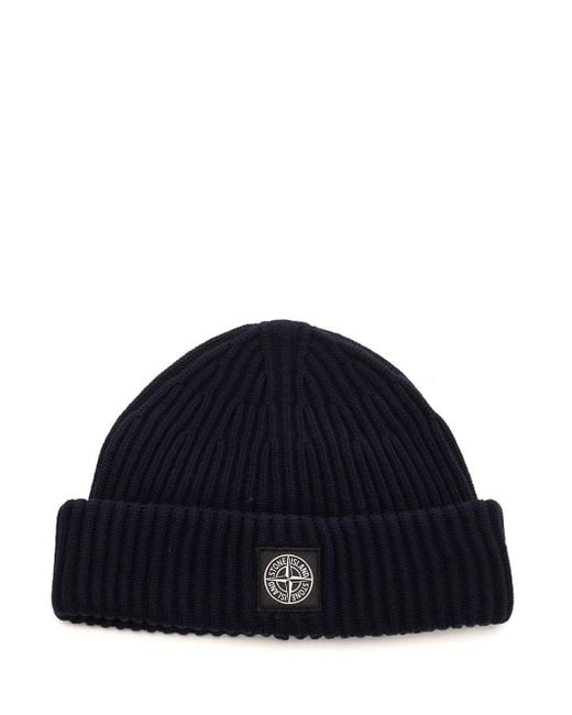 Stone Island Blue Rws Wool Hat for men