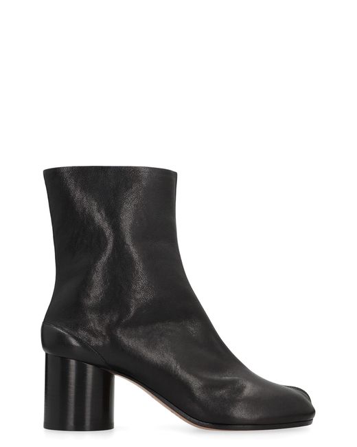Maison Margiela Black Ankle Boots Tabi Leather Cow Hide