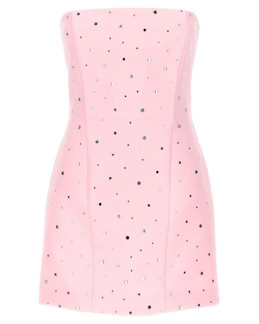 GIUSEPPE DI MORABITO Pink All-Over Crystal Dress