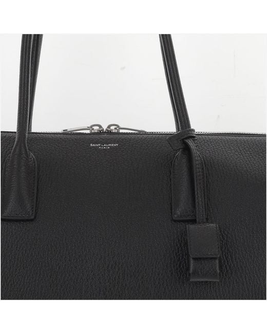 Saint Laurent Black Shoulder Bag Hammered Leather