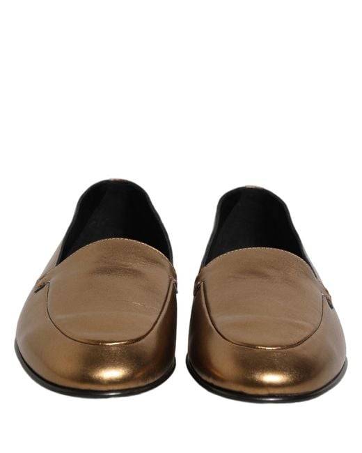 Dolce & Gabbana Black Leather Dg Logo Slip On Loafers Shoes for men