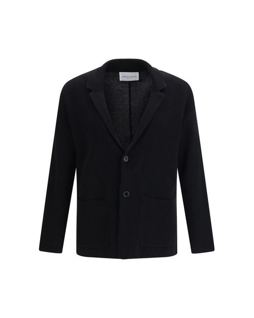 Roberto Collina Black Knit Jacket General Polyamide Blazers for men