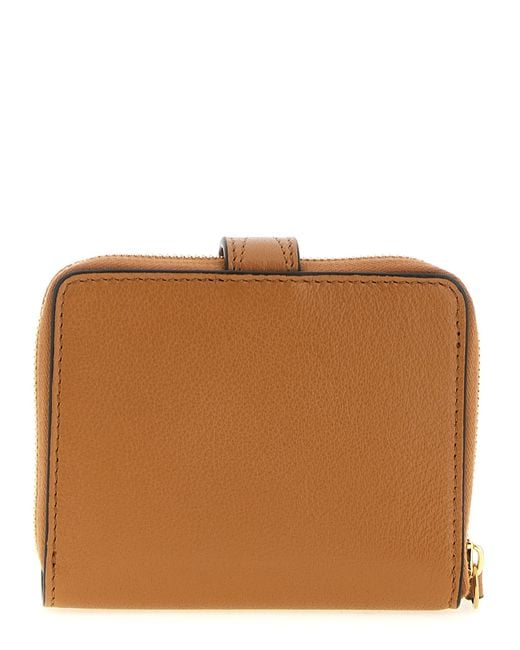 Chloé Brown Buffalo Leather Cardholder Accessory