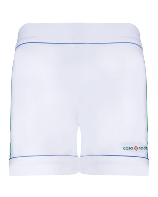 Casablancabrand White Casa Sport Cyclist Shorts