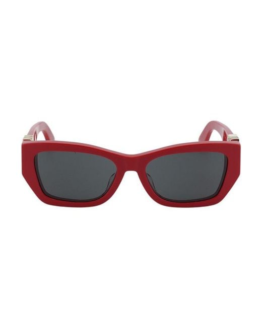Dior Red Sunglasses Square Full Rim, Shiny Frame And Smoke Lens Misss1F35A0